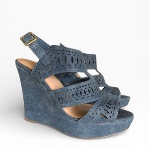 New! Jasmin Strappy boho Heels Heeled Sandals Laser Cut Women’s size 7 JKasha